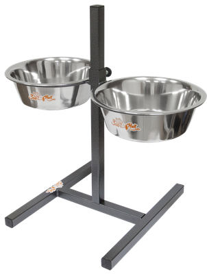 Подставка для мисок ZOONIK 08868-2 (металлик, с мисками) - 
