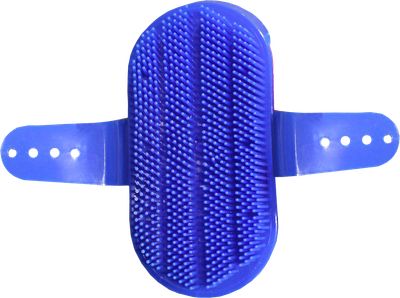 

Скребница для сельскохозяйственных животных, Пластмассовый 17.5х8.5см игольчатый с ремешком / 1883