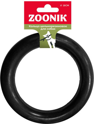 Игрушка для собак ZOONIK Кольцо / 16491 (черный) - 