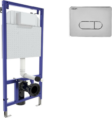 Инсталляция для унитаза Visam Slim 525 с кнопкой D3 / EX-040233 (хром глянец) -