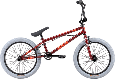 Велосипед STARK Madness BMX 3 2024 (бордовый/оранжевый/серый) -