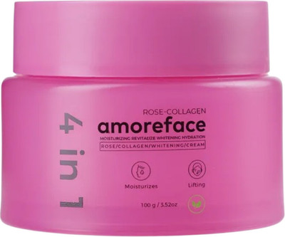 Крем для лица Amoreface Rose-Collagen Whitening Cream 4в1 с коллагеном и экстрактом розы (100г) - 