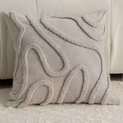 Наволочка декоративная MATEX Tufted Lines Линии / ALEX-33 (молочный) - 