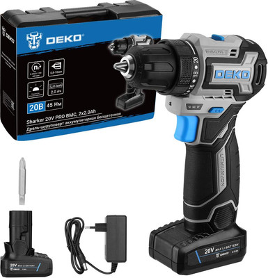 

Аккумуляторная дрель-шуруповерт, Sharker 20V Pro / 084-1035