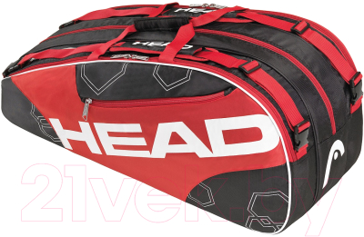 Спортивная сумка Head Elite 6R Combi / 283343 (черный/красный)