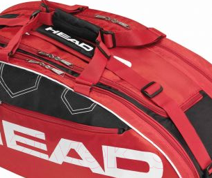 Спортивная сумка Head Elite 6R Combi / 283343 (черный/красный)