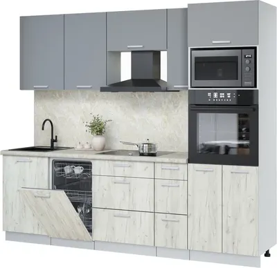 

Кухонный гарнитур, Мила Лайт 2.45-ПМ3