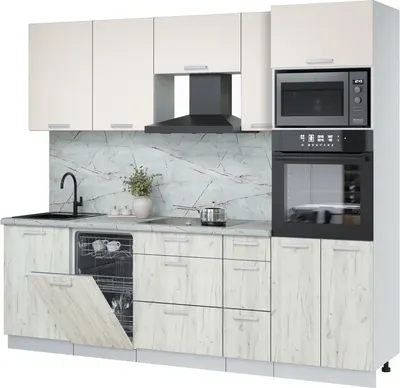 

Кухонный гарнитур, Мила Лайт 2.45-ПМ3