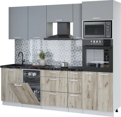 

Кухонный гарнитур, Мила Лайт 2.45-ПМ3