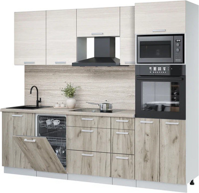 

Кухонный гарнитур, Мила Лайт 2.45-ПМ3