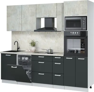 

Кухонный гарнитур, Мила Лайт 2.45-ПМ3