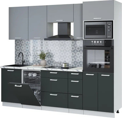 

Кухонный гарнитур, Мила Лайт 2.45-ПМ3