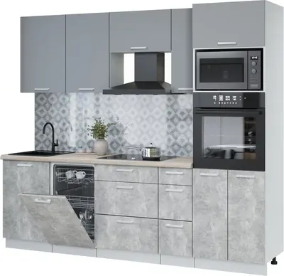 

Кухонный гарнитур, Мила Лайт 2.45-ПМ3