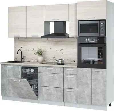 

Кухонный гарнитур, Мила Лайт 2.45-ПМ3