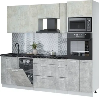 

Кухонный гарнитур, Мила Лайт 2.45-ПМ3