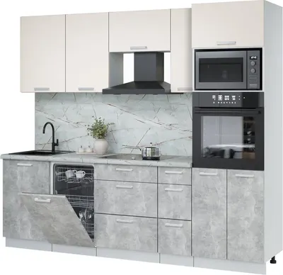 

Кухонный гарнитур, Мила Лайт 2.45-ПМ3