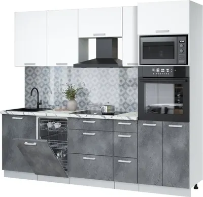 

Кухонный гарнитур, Мила Лайт 2.45-ПМ3