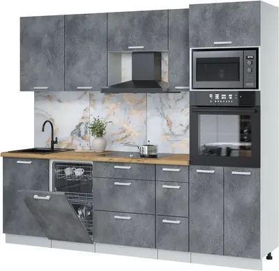 

Кухонный гарнитур, Мила Лайт 2.45-ПМ3