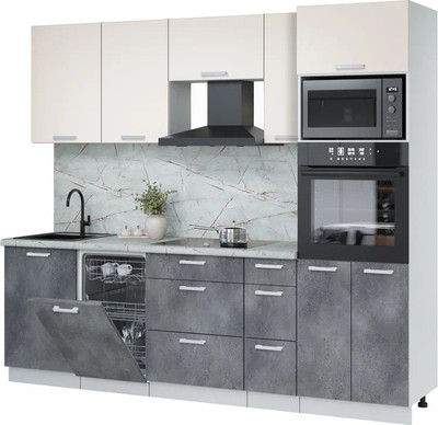 

Кухонный гарнитур, Мила Лайт 2.45-ПМ3