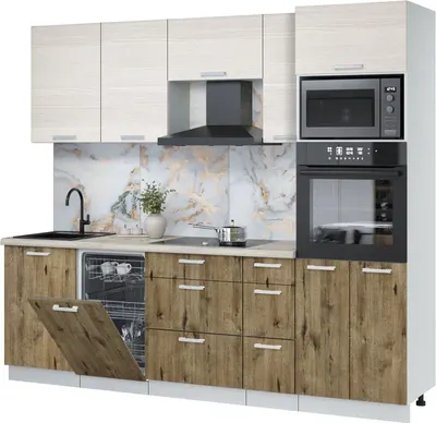 

Кухонный гарнитур, Мила Лайт 2.45-ПМ3