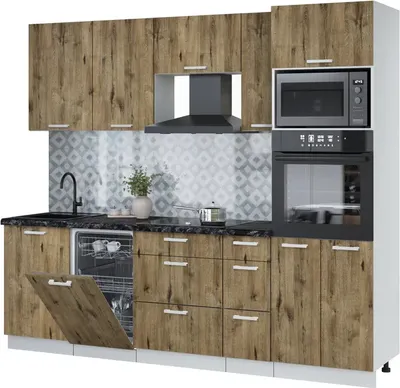 

Кухонный гарнитур, Мила Лайт 2.45-ПМ3