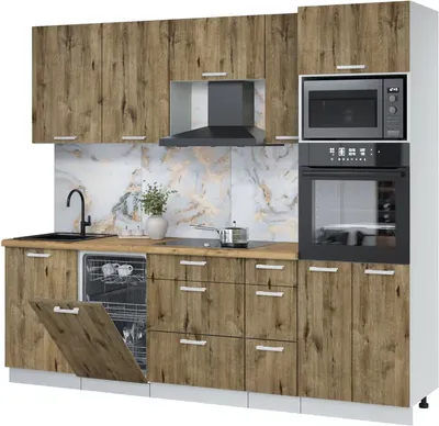 

Кухонный гарнитур, Мила Лайт 2.45-ПМ3