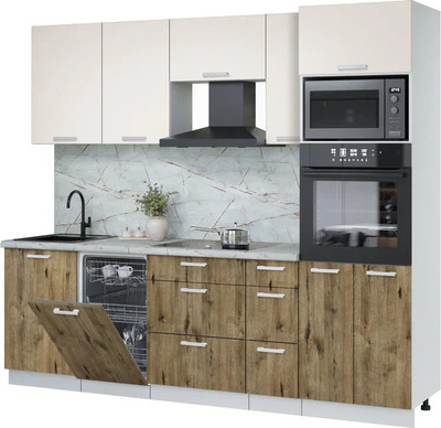 

Кухонный гарнитур, Мила Лайт 2.45-ПМ3