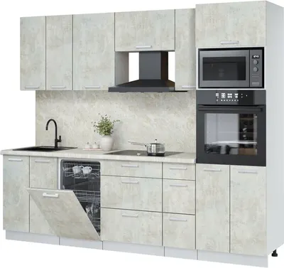 

Кухонный гарнитур, Мила Лайт 2.55-ПМ3