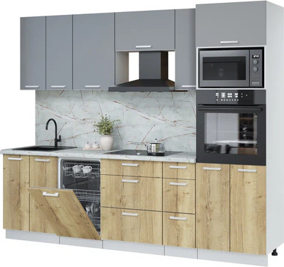 

Кухонный гарнитур, Мила Лайт 2.55-ПМ3