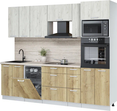 

Кухонный гарнитур, Мила Лайт 2.55-ПМ3