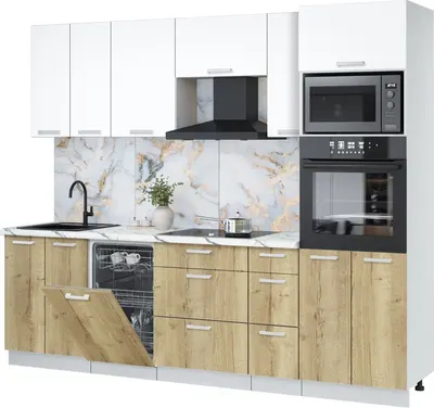 

Кухонный гарнитур, Мила Лайт 2.55-ПМ3