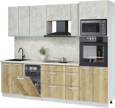 

Кухонный гарнитур, Мила Лайт 2.55-ПМ3