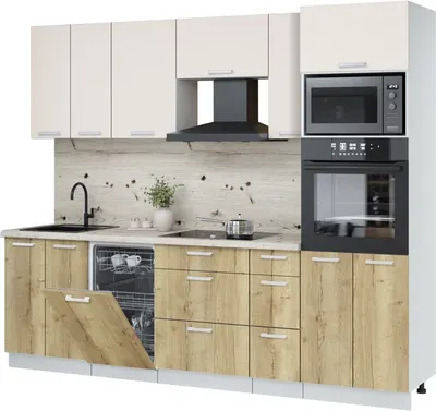 

Кухонный гарнитур, Мила Лайт 2.55-ПМ3