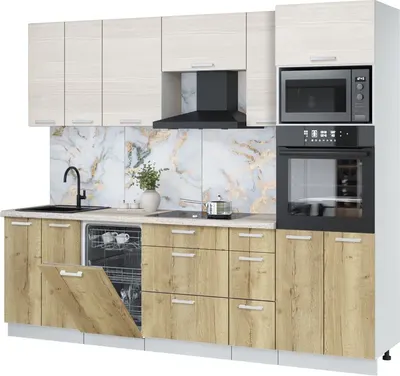 

Кухонный гарнитур, Мила Лайт 2.55-ПМ3