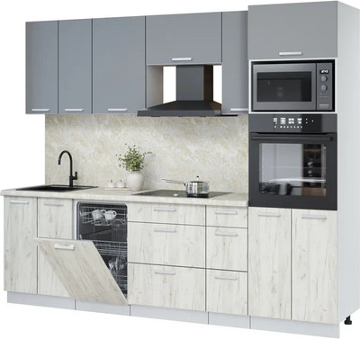 

Кухонный гарнитур, Мила Лайт 2.55-ПМ3