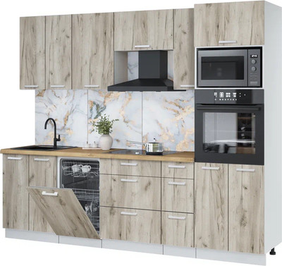 

Кухонный гарнитур, Мила Лайт 2.55-ПМ3