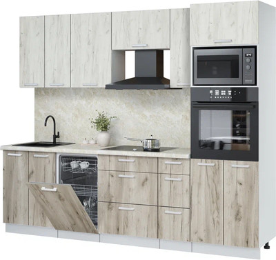 

Кухонный гарнитур, Мила Лайт 2.55-ПМ3