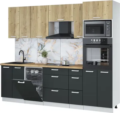 

Кухонный гарнитур, Мила Лайт 2.55-ПМ3