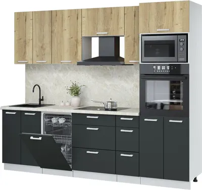 

Кухонный гарнитур, Мила Лайт 2.55-ПМ3