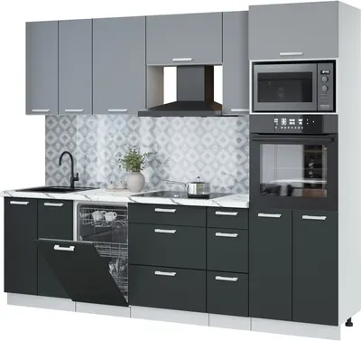 

Кухонный гарнитур, Мила Лайт 2.55-ПМ3