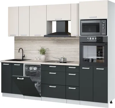 

Кухонный гарнитур, Мила Лайт 2.55-ПМ3