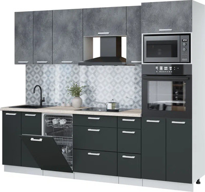 

Кухонный гарнитур, Мила Лайт 2.55-ПМ3