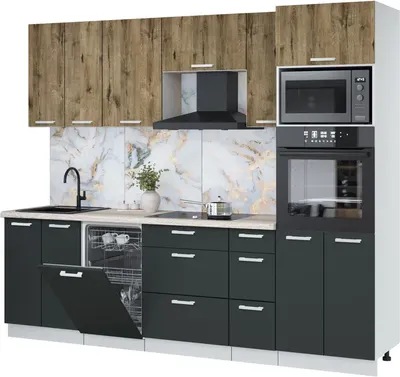 

Кухонный гарнитур, Мила Лайт 2.55-ПМ3