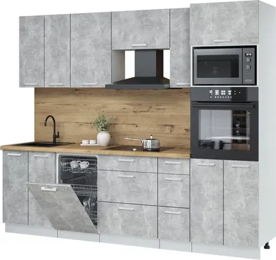 

Кухонный гарнитур, Мила Лайт 2.55-ПМ3