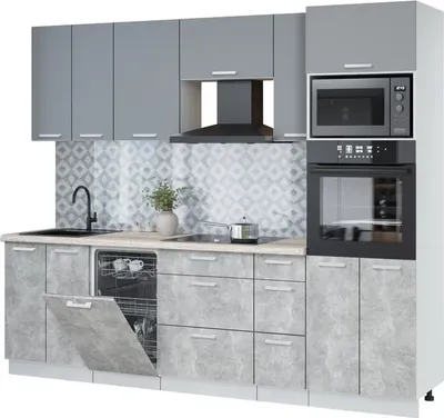 

Кухонный гарнитур, Мила Лайт 2.55-ПМ3