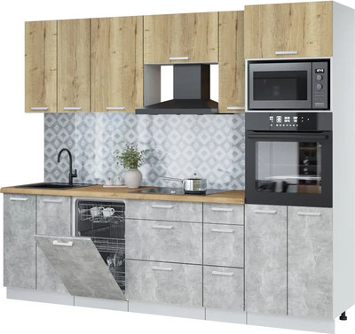 

Кухонный гарнитур, Мила Лайт 2.55-ПМ3