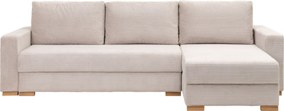 Диван угловой KRONES Гефест (велюр молочно-кофейный) -