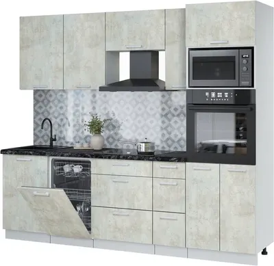 

Кухонный гарнитур, Мила Лайт 2.45-ПМ3