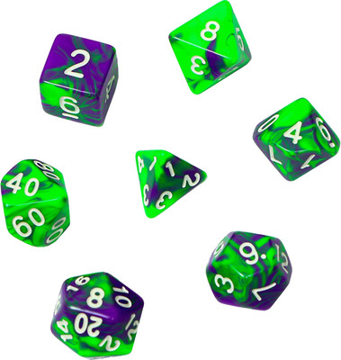 Набор кубиков для настольной игры Время игры Дайсы для ДнД. Нефрит / 9891847 (7шт) - 