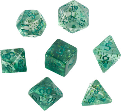 Набор кубиков для настольной игры Время игры Дайсы для ДнД / 9889084 (7шт, бирюзовый) - 